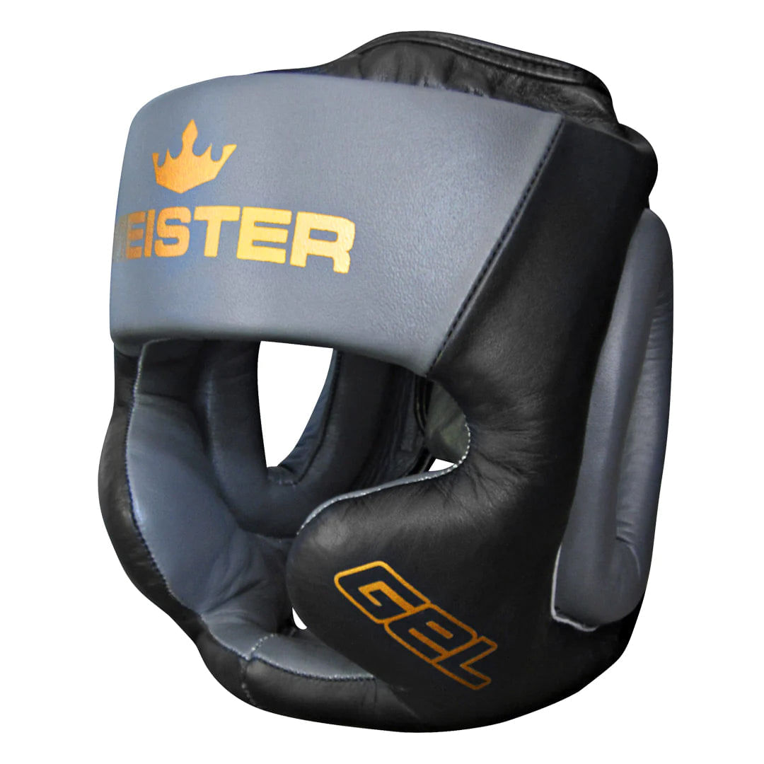 Casco para boxeo Meister negro con gris XXL