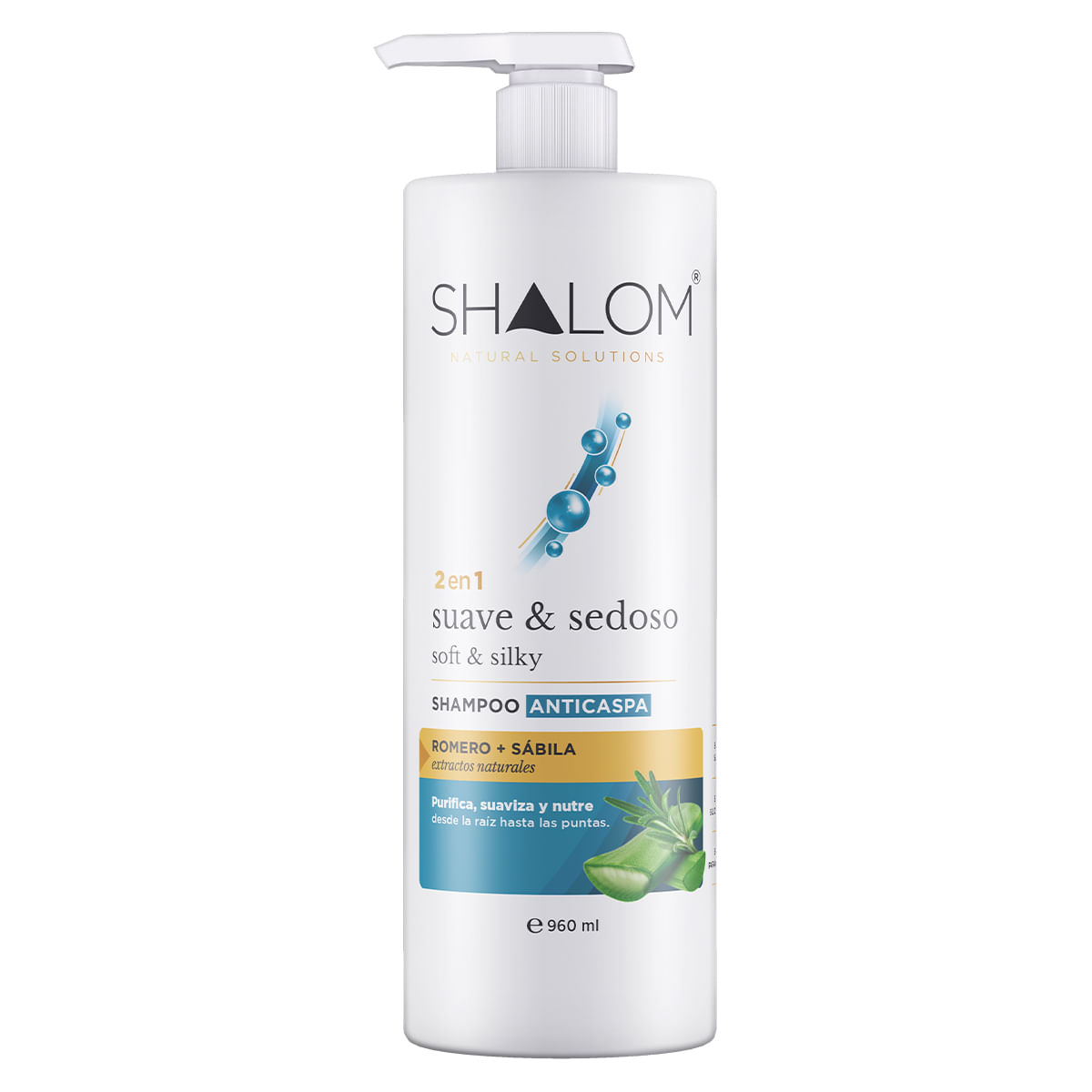 Shampoo SHALOM Anticaspa Suave & Sedoso 960 ml