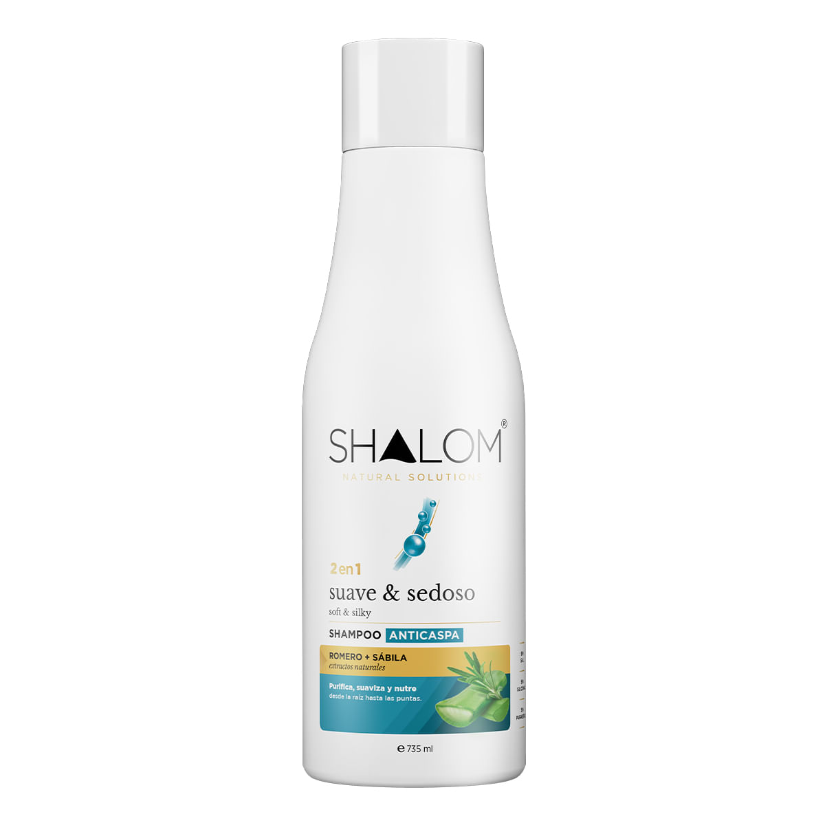Shampoo SHALOM Anticaspa Suave y Sedoso 735ml