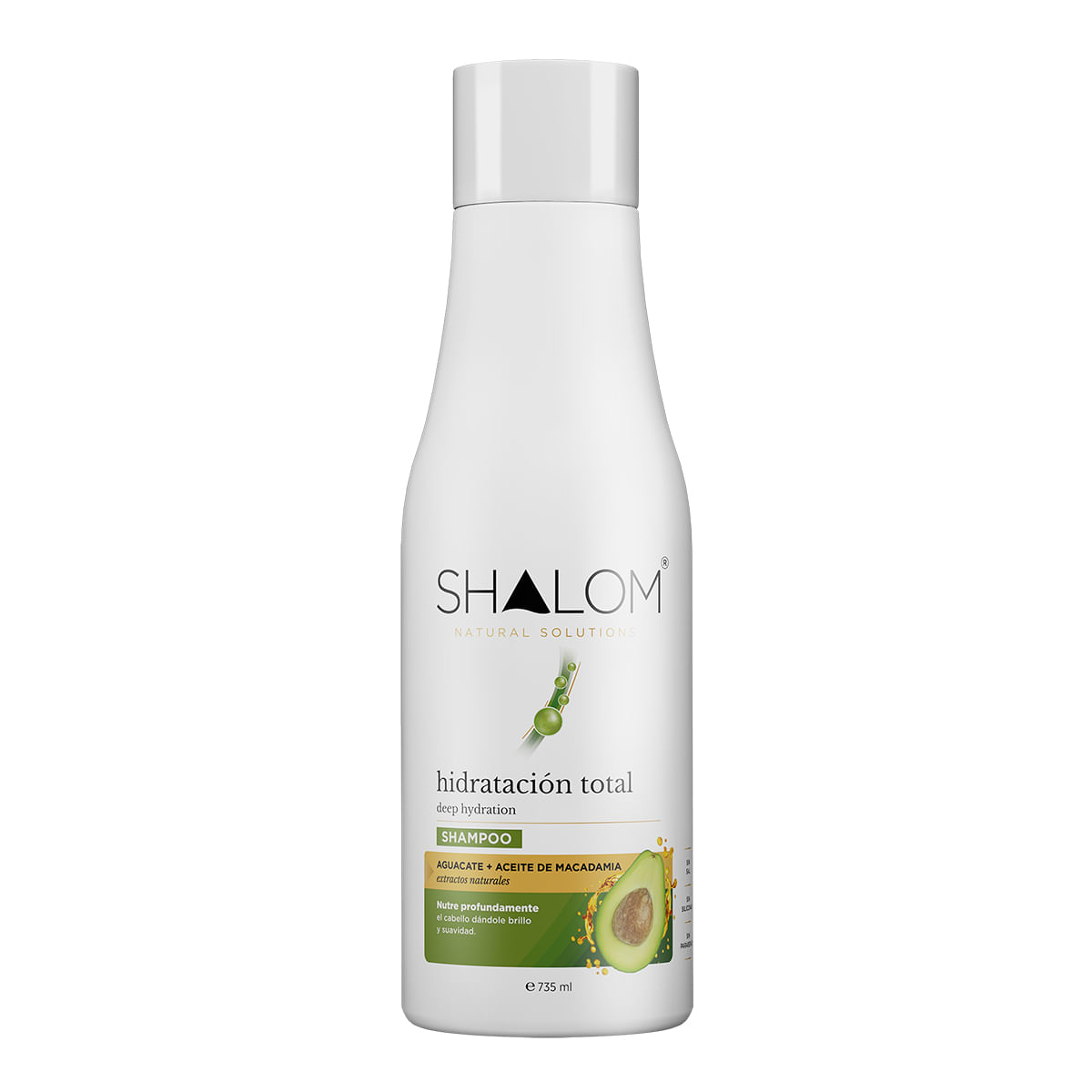 Shampoo SHALOM Hidratación Aguacate & Macadamia 735ml