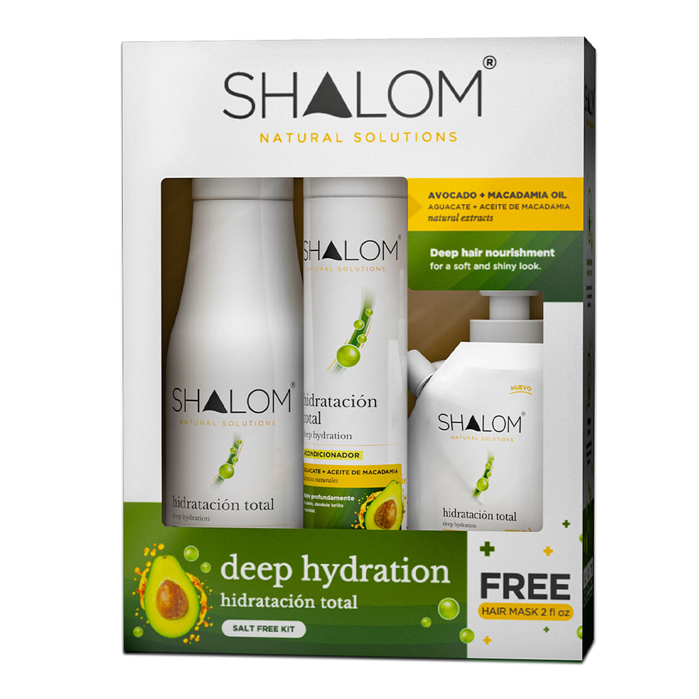 Pack SHALOM Linea Completa Hidratación Total Aguacate y Macadamia