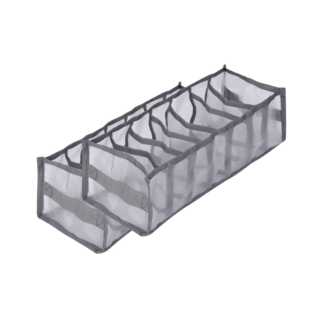 Organizador de malla La Organizada de 7 compartimentos 15x36xh12cm - 2 unidades