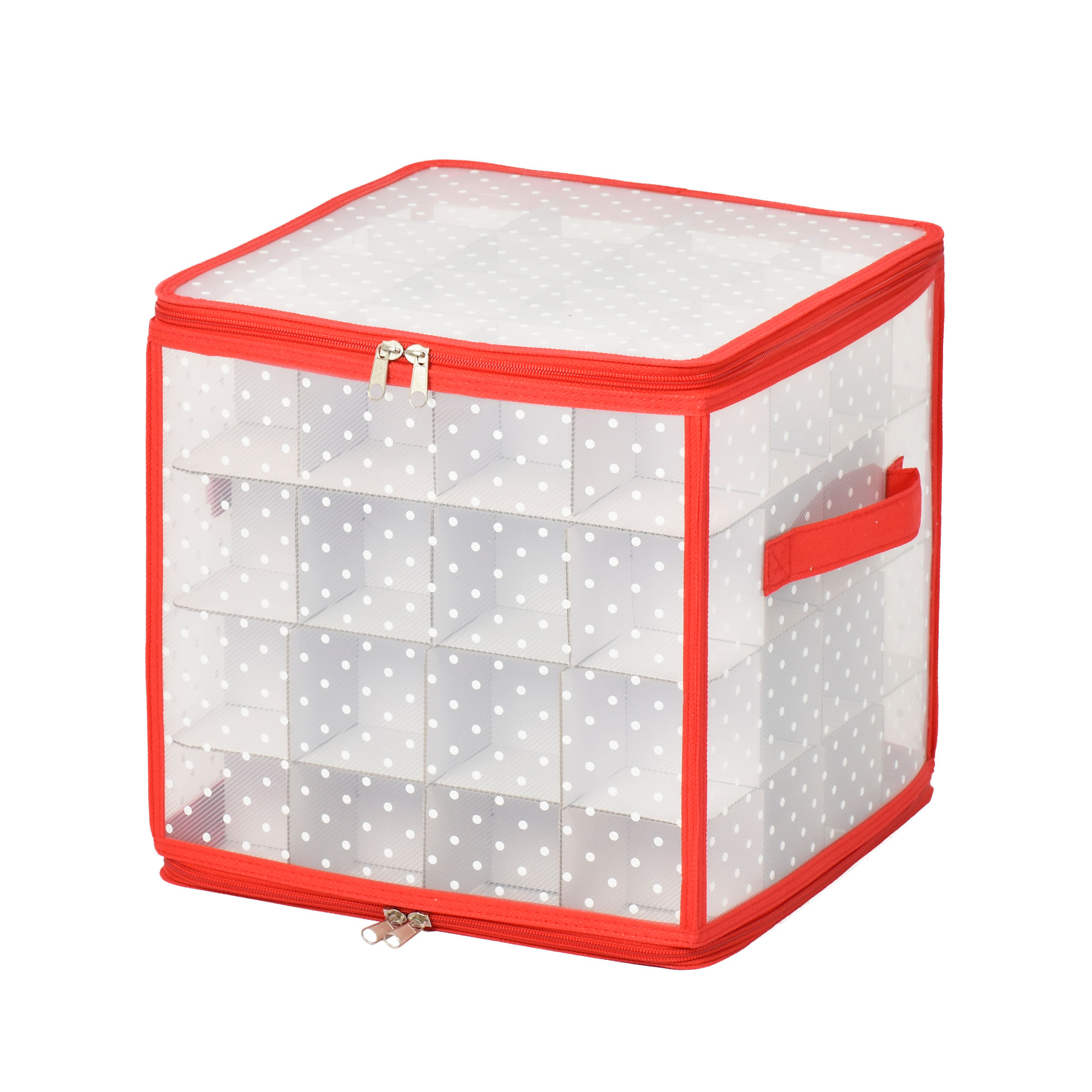 Caja organizadora La Organizada de adornos navideños para 64 esferas